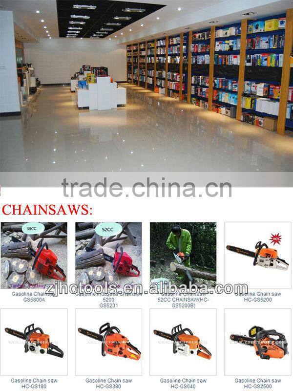 cutting wood saw 22" guide bar 62cc chainsaw