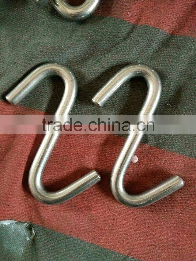 China Factory CE 3mm polished stainless steel 316 S Hook for lifting