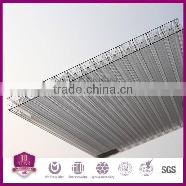 Construction Skylight Opaque Polycarbonate Sheet Hollow Multiwall UV Resistance Coating High Compact Strength