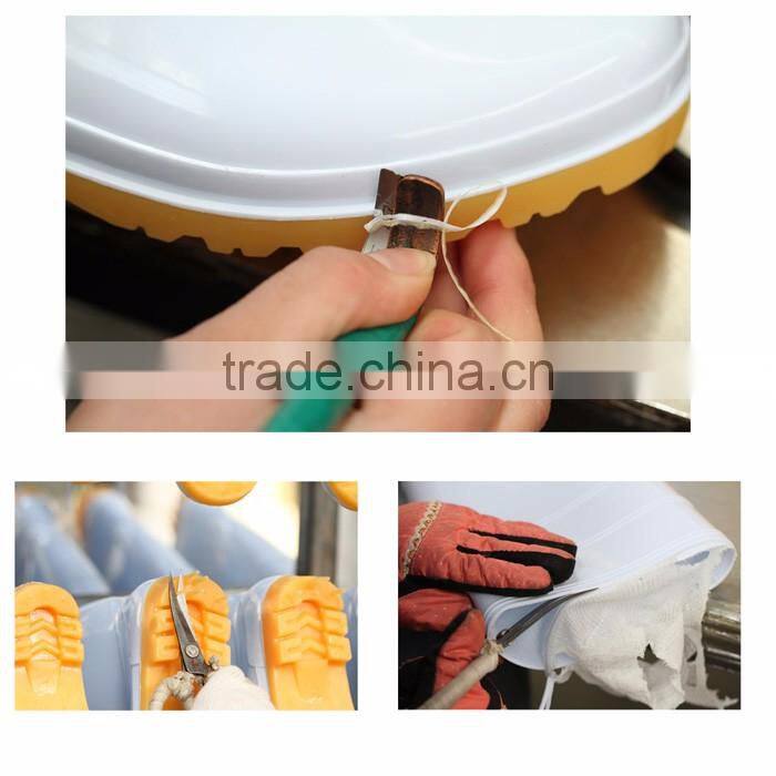 black pvc safety boots with steel toe and steel plate
