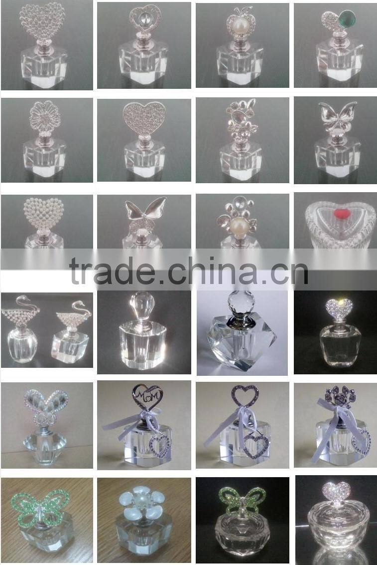 cheap clear small crystal trinket box with jewelled butterfly top