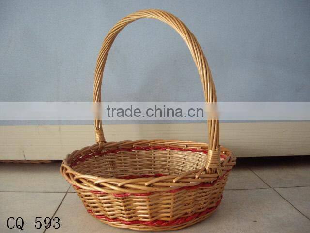 small cheap lined willow wicker shopping basket wicker egg basket