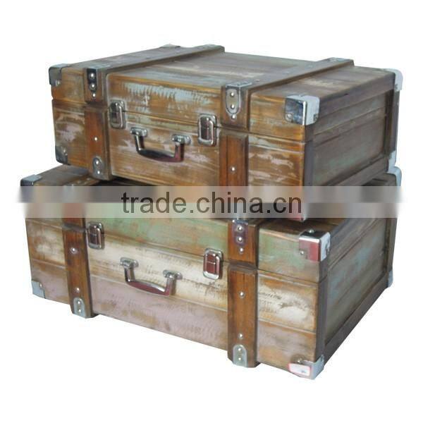 Vintage Wooden Storage Box Wooden Craft Box