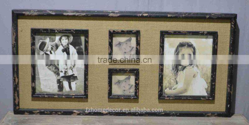 photo frame with linen accent