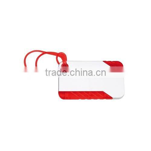 Travel plastic luggage tag with ball pen