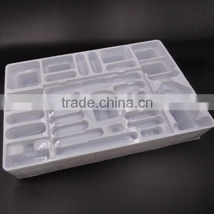 PS colorful custom plastic storage tray with dividers