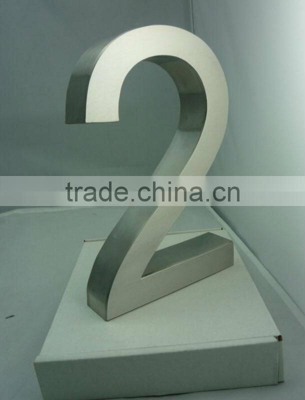 3D house number stainless steel with 2mm thickness