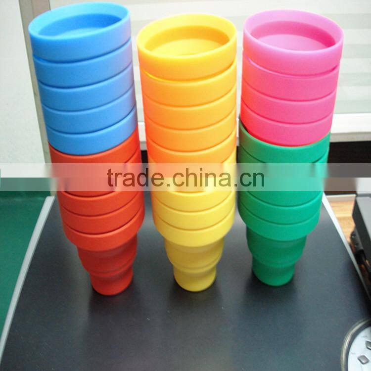 Silicone Folding Cup Telescopic Collapsible with Lid Outdoor Travel Camping