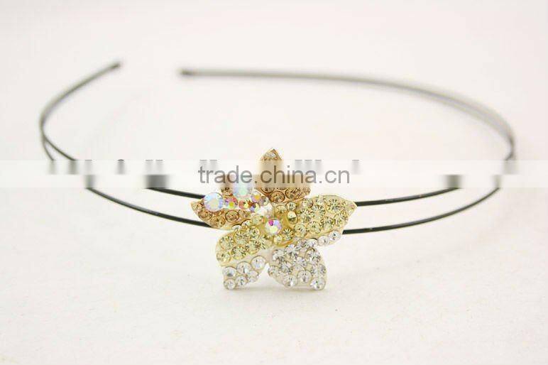 Metal Blossom Headband with diamonds