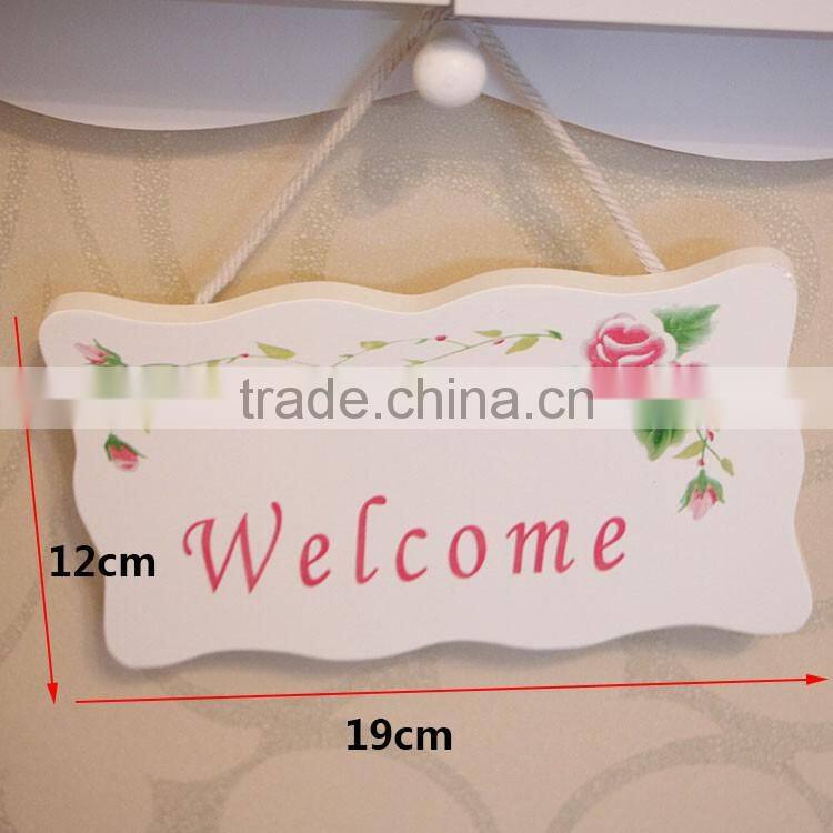 welcome card handmade wood doorplate