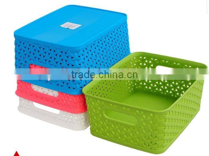 Plastic Rattan baskets, plastic rattan baskets with cover