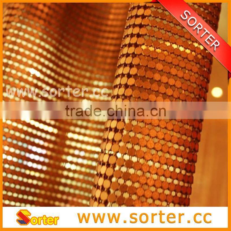 Oilproof Light-weight Metallic Sequin Cloth Kitchen Curtains Hanging Draperies