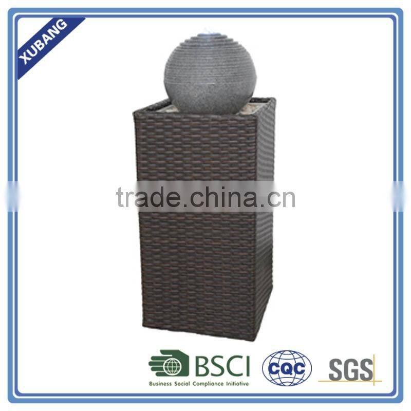 Large home decor water fountain rattan sphere fountain waterfall