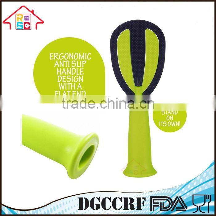 NBRSC Kitchen Multifunctiona Food Grade Plastic Non-Stick PP Foldable Scoop Rice Spoon and Whisk
