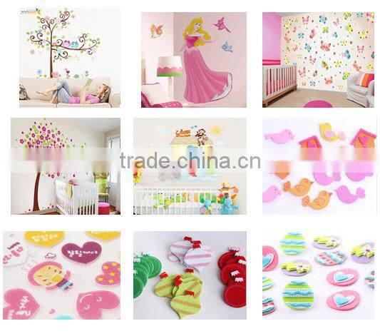 2017 hot sale professional design top quality new products custom home wall decoration felt cell phone sticker made in China
