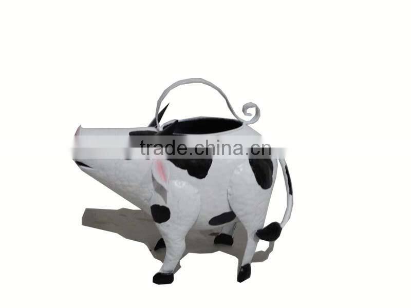 YS11838 metal pig garden animal planter made in Xiamen with size 15.5X7X12"