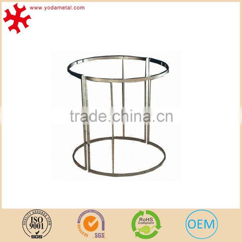 Retail shop hanging stainless steel round clothing display stands