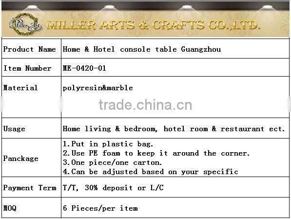 Antique gold console table from China