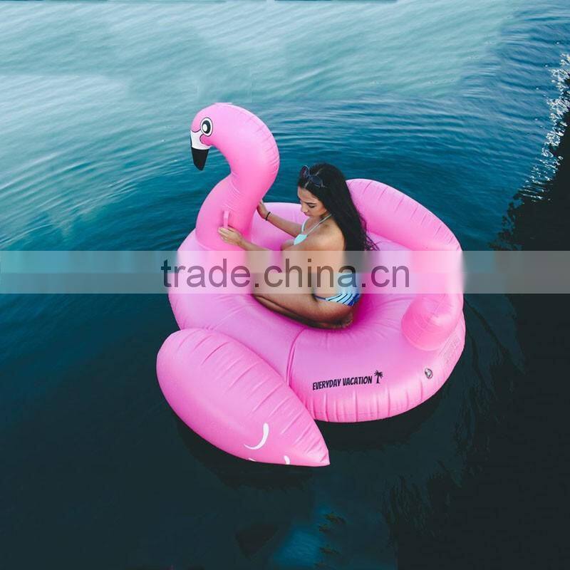 2017 fashion pool toys leasure giant inflatable swimming pool float flamingo swan pool flaoting and swim ring for water games