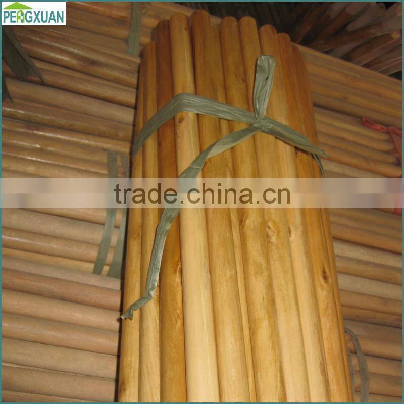 varnished wooden spade handle for garden