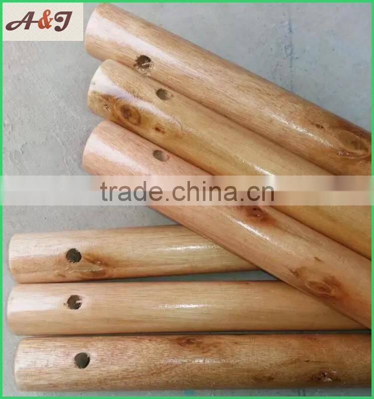 painted eucalyptus wooden handle with hole