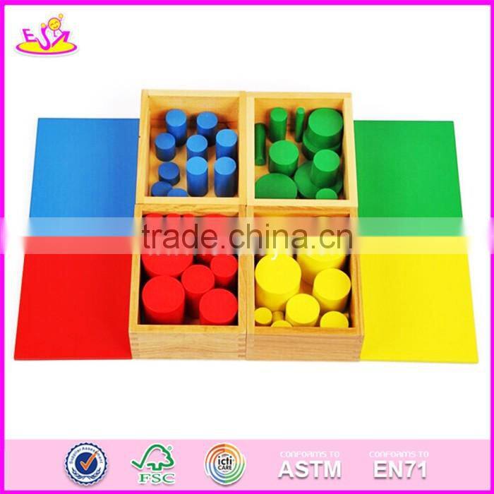 2017 New fashion preschool geometry blocks children wooden montessori toys for 1 year old W12F021