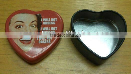 Heart Shaped Cosmetic Container, Cosmetic Tin Case