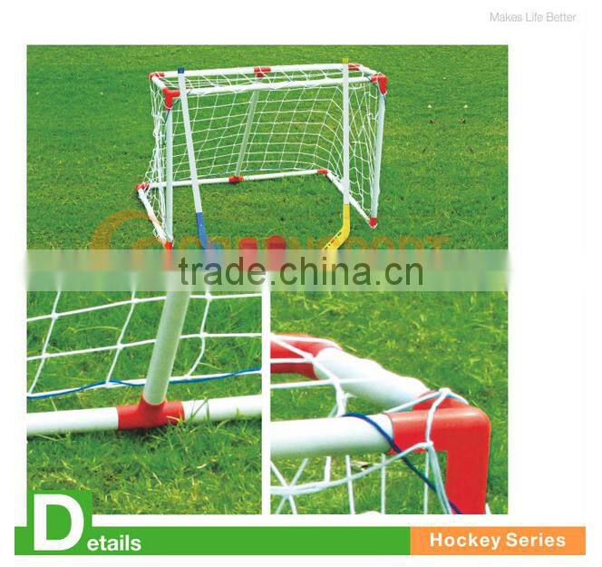 mini Hockey goal with hockey bat for kid deluxe hockey set