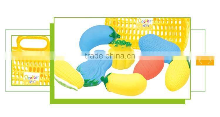 Best sale rubber baby bath soft toys fruits and vegetables