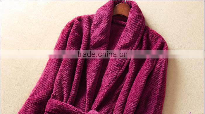 100% Polyester honeycomb Robe,honeycomb bathrobe,nightwear gown