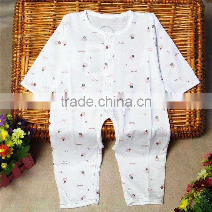 100%cotton white short sleeve baby romper