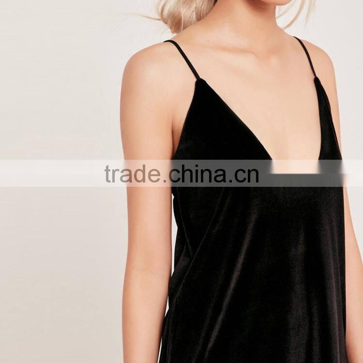 Black Square Neck Velvet Prom Cami Dress Fashion Birthday Party Dresses for Girls of 18 Years Old HSD7631