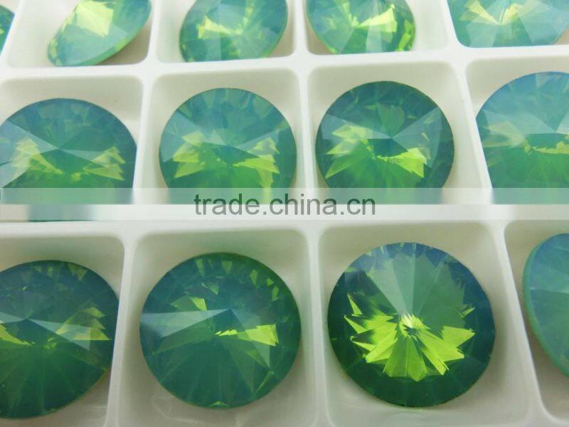 Garment Glass Sew On Beading Accessory Glass Material Opal Fancy Stone With Claw