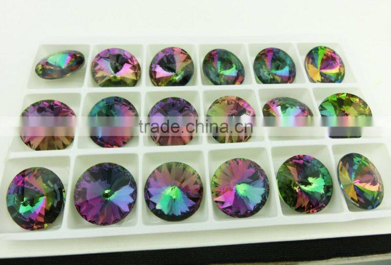 Garment Glass Sew On Beading Accessory Glass Material Opal Fancy Stone With Claw