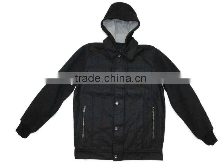Fashion men sweater with fleece hood