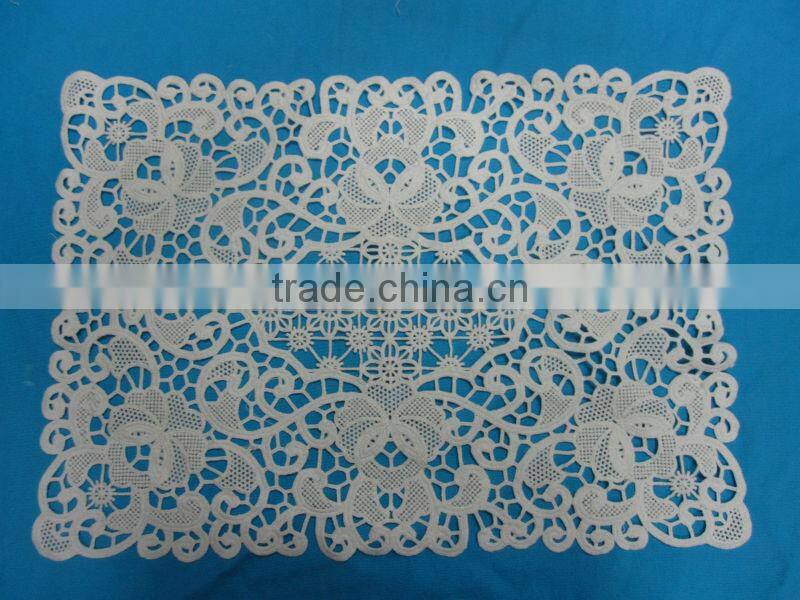 machine embroidery cotton lace doliy