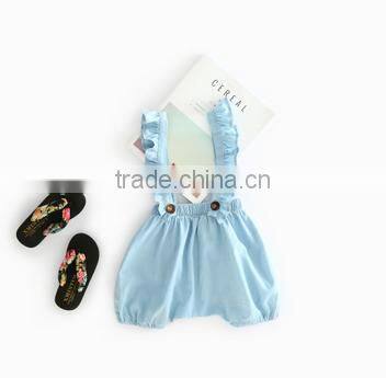 Suspender Harem Shorts Korea Design Eco Friendly Cotton Baby Clothes