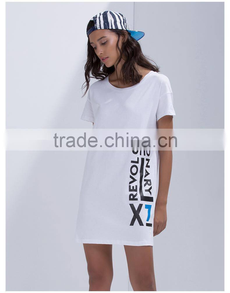new ladies fashion dress 2017 design dress women casual t shirt dress