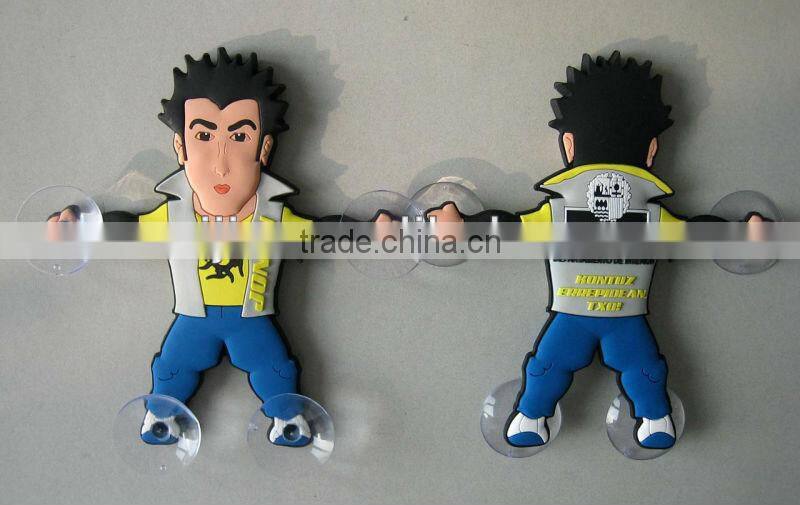 3D soft plastic suction cup figurine
