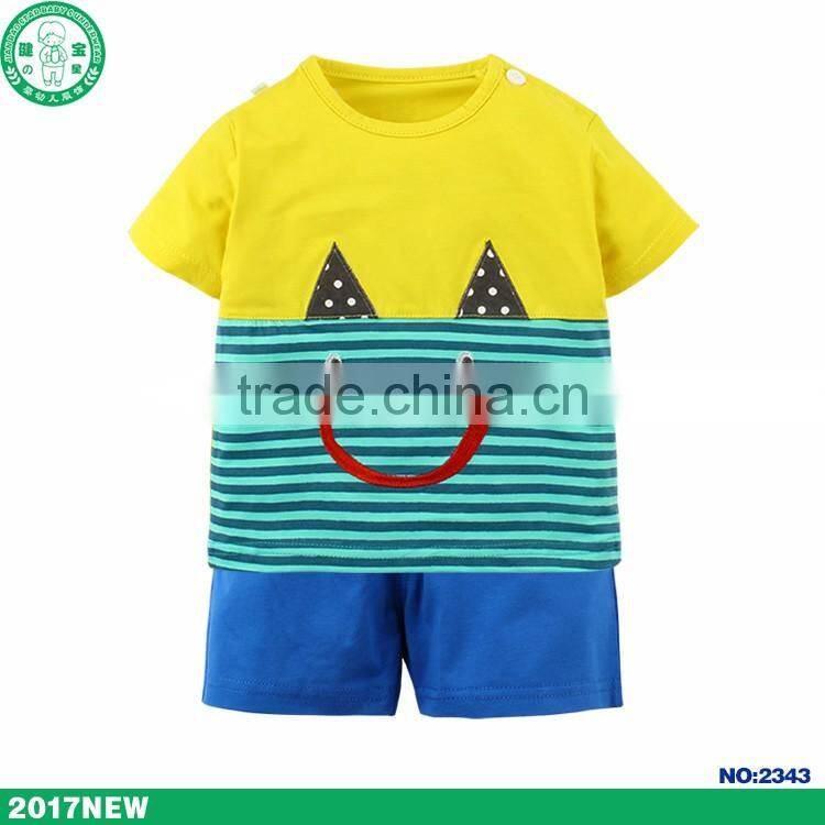 100% cotton caters children clothes hot selling short sleeve baby clothing for summer