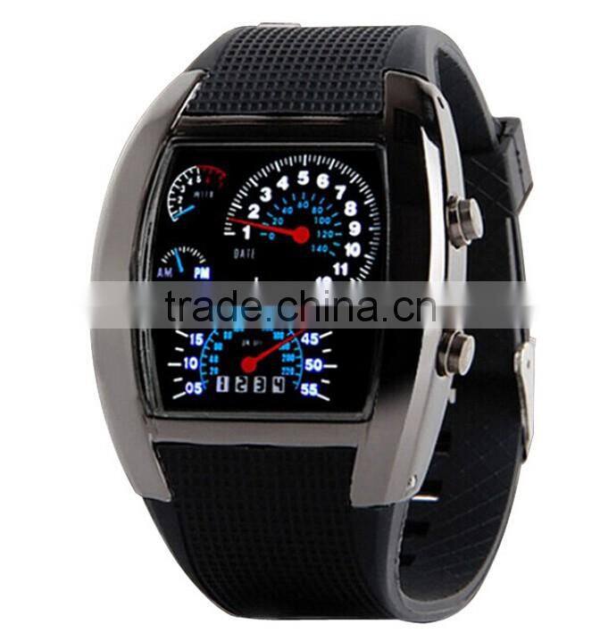 Wholesale OEM colorful Waterproof LED Watches Men Sport Watch with factory price