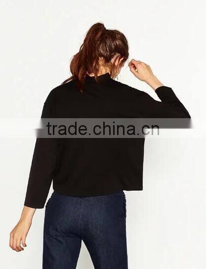 Runwaylover EY2324B Hot Sale 2017 Ladies Fashion Pure Color Blouse