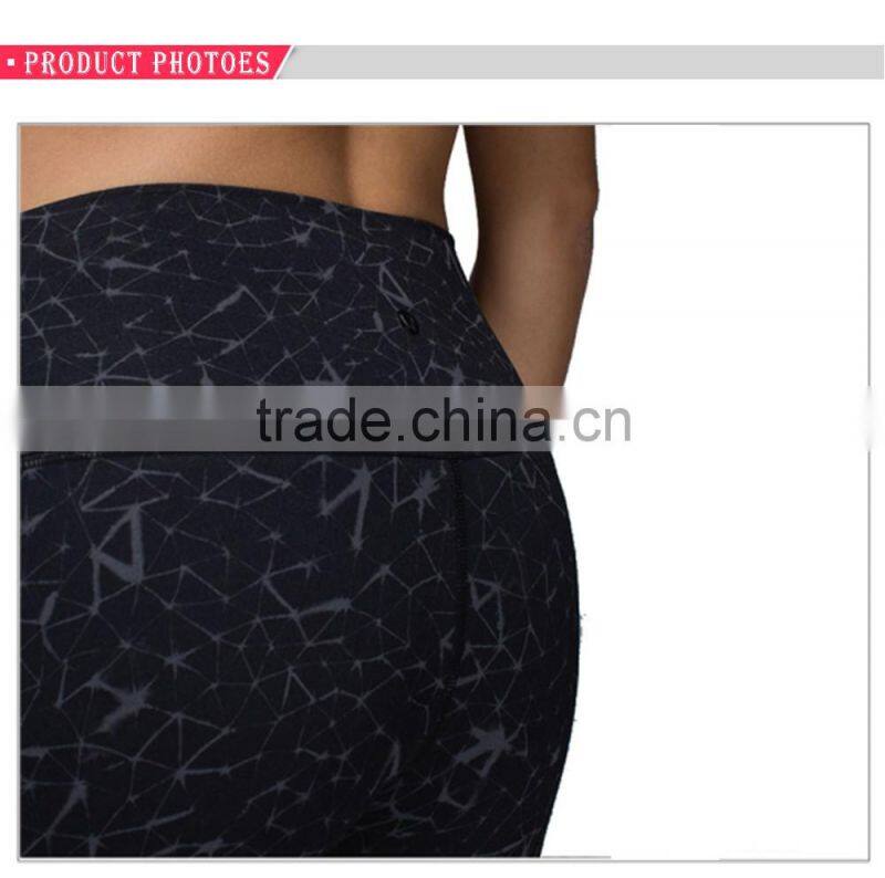 Custom Sports Yoga Wear compression net yarn mesh leggings for women