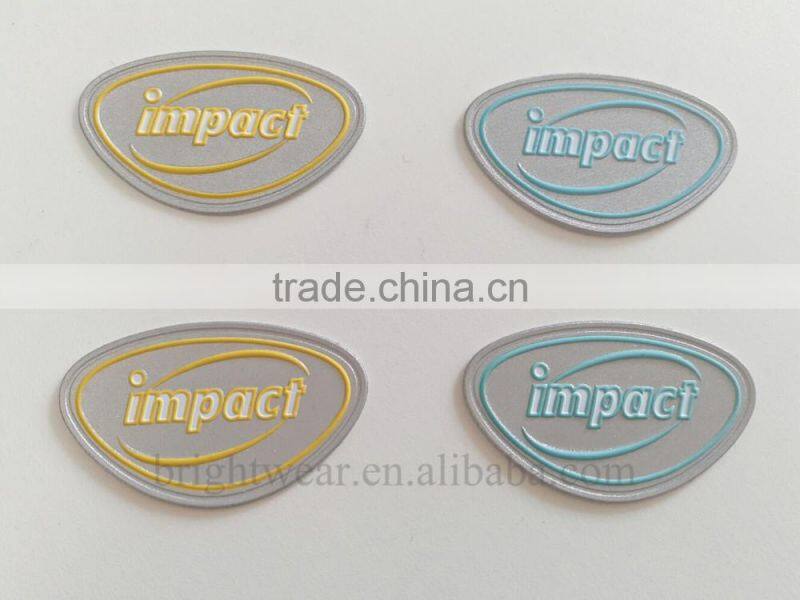 Reflective logo and high visibility letters be sewn on garments or bags