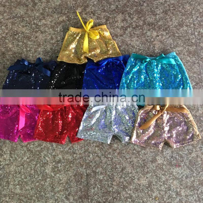 small quantity clothing new fashion 2017 icing shorts toddler girl bubble sequin shorts