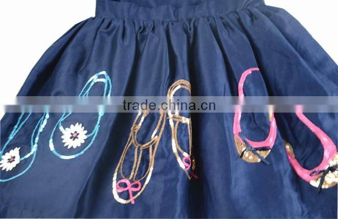Made in China boutique tutu children girl dress decorate with sequin