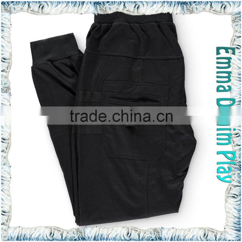 Silver Zips Established Men Lace Up Street Joggers Wholesale