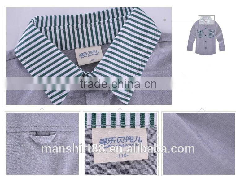 100% organic cotton two pockets kid's shirts