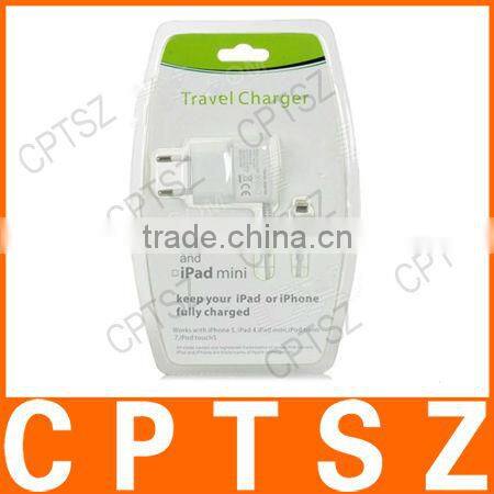 Travel Charger for smart phone - White (2-Round-Pin Plug / 110~240V)