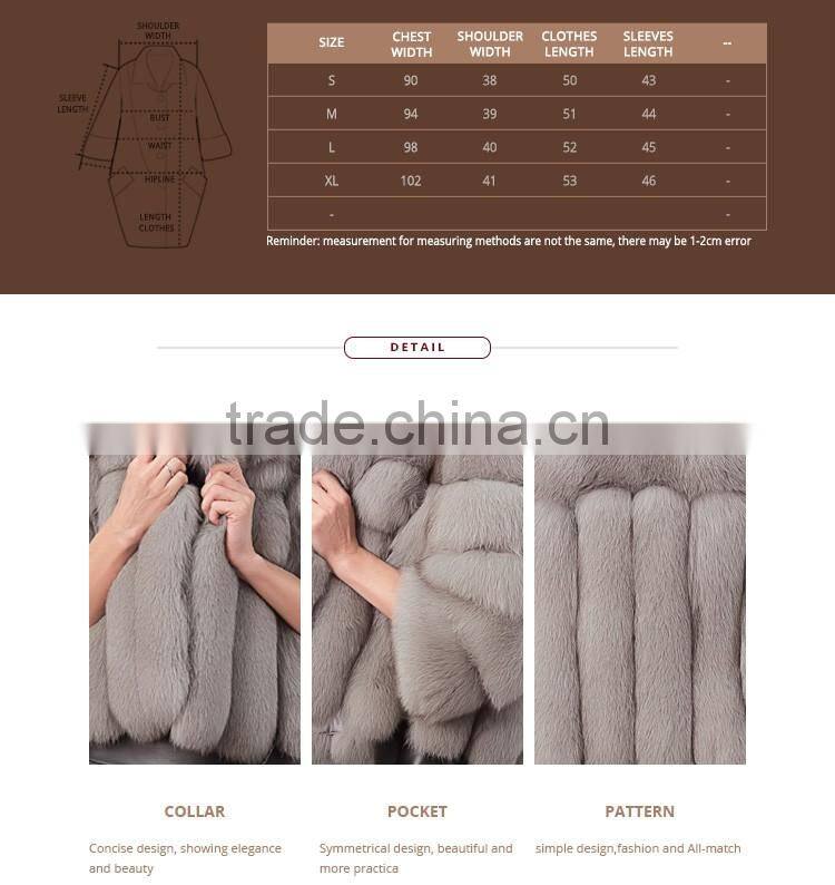 Good soft colorful vest sleeveless fox fur coat winter woman clothes